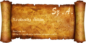 Szabady Ádám névjegykártya